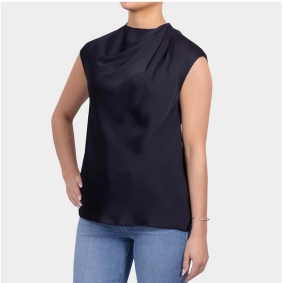 TED BAKER Misrina Draped Neck Sz 2 (6)us minimalist short sleeves - Picture 1 of 5